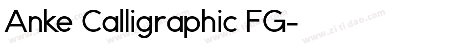 Anke Calligraphic FG字体转换